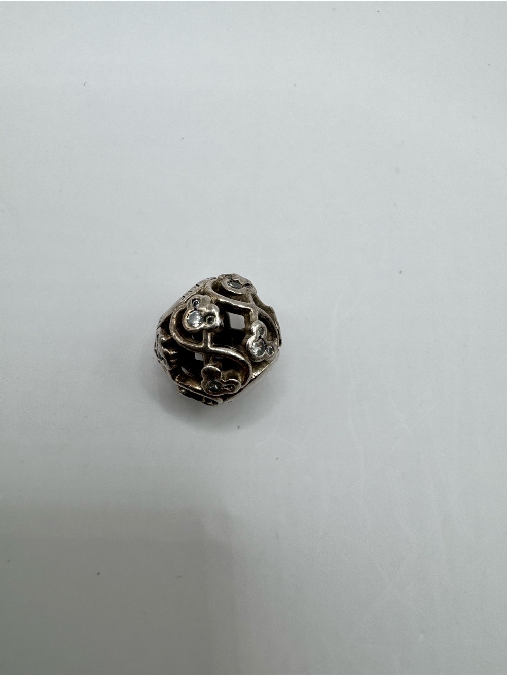 Pandora Disney Mickey Mouse Openwork Charm Sterling Silver S925 ALE Retired